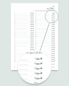 تحدي الادخار — دفتر PDF للتعبئة والطباعة ومصنف يحسب لك، بعملتك (متوافق مع Excel وGoogle Sheets وLibreOffice)