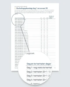 Mijn taaldagboek — 90 dagen leren en woordenschat, voor elke taal (pdf om te printen)