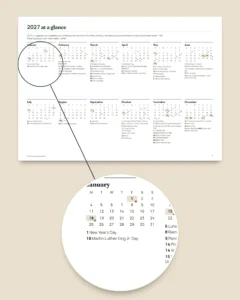 2027 Marketing Calendar — dates by market and post ideas, PDF + spreadsheet + calendar file