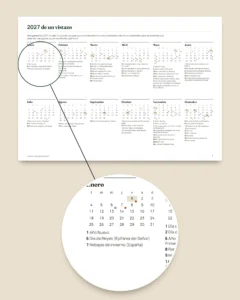 Calendario de marketing 2027 — fechas por país e ideas de publicación, PDF + hoja de cálculo + agenda