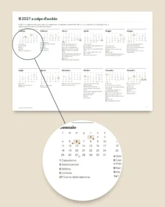 Calendario marketing 2027 — ricorrenze in Italia e idee per i post, PDF + foglio di calcolo + agenda