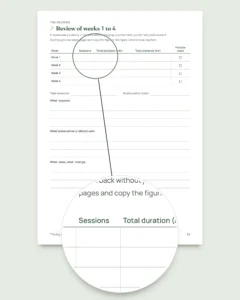 My Session Log — 12-week journal for walking, running and gym sessions, printable PDF