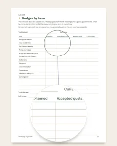 Wedding Organiser — printable PDF planner and budget spreadsheet, whatever your tradition