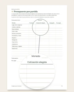 Organizador de boda — planificador PDF y hoja de cálculo de presupuesto, sea cual sea su tradición