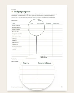Organisateur de mariage — carnet PDF et classeur de budget, quelle que soit votre tradition