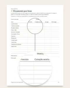 Organizador de casamento — planner em PDF e planilha de orçamento, qualquer que seja a sua tradição