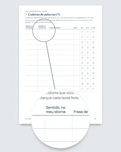 Meu diário de idioma — 90 dias de estudo e vocabulário, para qualquer idioma (PDF para imprimir)