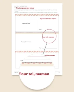 Pour toi — fêtes des mères et des pères : 50 bons à offrir, cartes à plier et marque-pages (PDF A4 et Letter)