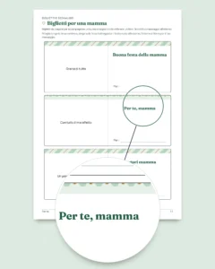 Per te — festa della mamma e festa del papà: 50 buoni da regalare, biglietti da piegare e segnalibri (PDF A4 e Letter)