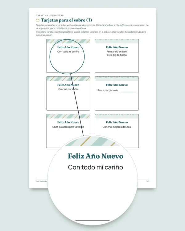 Los sobres de la fiesta — 4 plantillas para imprimir y doblar sin pegamento, con tarjetas y etiquetas (PDF A4 y Letter)