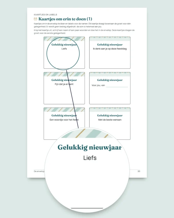De enveloppen voor het feest — 4 sjablonen om af te drukken en te vouwen zonder lijm, met kaartjes en labels (PDF A4 en Letter)