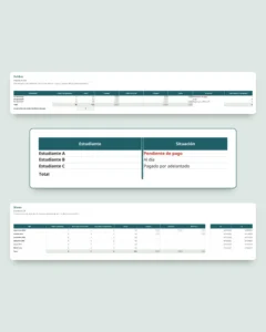 Control de clases particulares — plantilla Excel de estudiantes, clases y pagos + cuaderno PDF para imprimir (Excel, Google Sheets y LibreOffice)