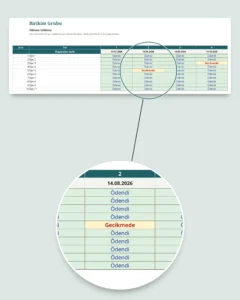 Birikim Grubu — altın günü ve para günü için güvene dayalı kayıt: tablo ve PDF defter (Excel, Google Sheets ve LibreOffice ile uyumlu)