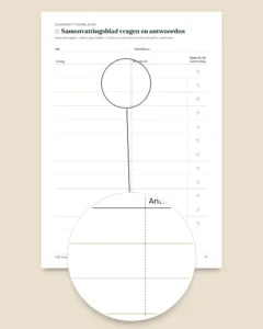 Examenplanning — retroplanning, gespreide herhaling en samenvattingsbladen om in te vullen (pdf zonder datums)