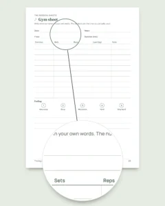 My Session Log — 12-week journal for walking, running and gym sessions, printable PDF