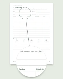 Mon carnet de séances — journal d'entraînement sur 12 semaines (marche, course, salle), PDF à imprimer
