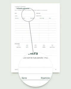 Il mio diario, sessione per sessione — diario di allenamento di 12 settimane (camminata, corsa, palestra), PDF da stampare