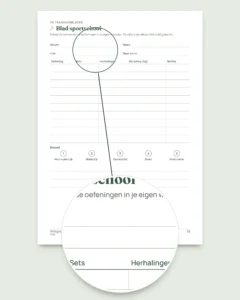 Mijn trainingslogboek — trainingsdagboek voor 12 weken (wandelen, hardlopen, sportschool), pdf om uit te printen