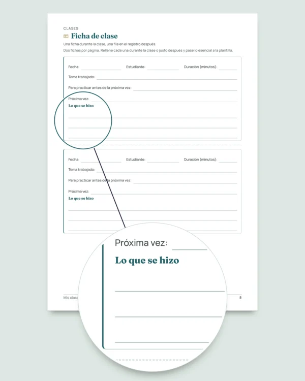 Control de clases particulares — plantilla Excel de estudiantes, clases y pagos + cuaderno PDF para imprimir (Excel, Google Sheets y LibreOffice)