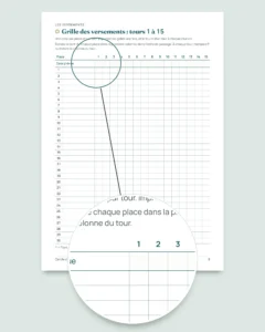 Cercle d'épargne — le registre de votre tontine entre proches : classeur et carnet PDF (compatible Excel, Google Sheets et LibreOffice)