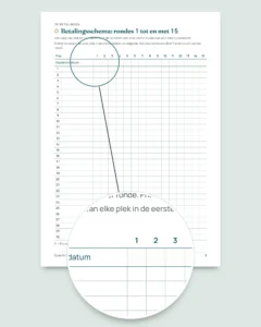 Spaarkring (kasmoni, tontine) — het register van je kring onder vertrouwde mensen: spreadsheet en PDF-boekje (compatibel met Excel, Google Sheets en LibreOffice)