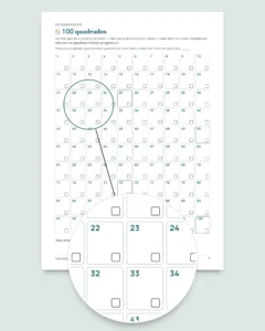 Desafio de poupar — caderno em PDF para marcar e planilha que faz as contas, na sua moeda (compatível com Excel, Google Sheets e LibreOffice)