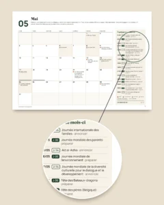 Calendrier marketing 2027 — dates par pays et idées de publication, PDF + tableur + agenda
