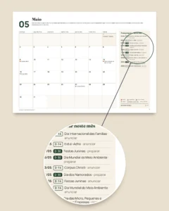 Calendário de marketing 2027 — datas comemorativas do Brasil e ideias de posts, PDF + planilha + agenda