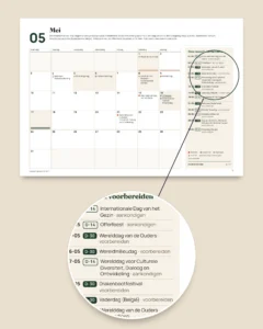 Marketingkalender 2027 — data per land en ideeën voor berichten, pdf + spreadsheet + agendabestand