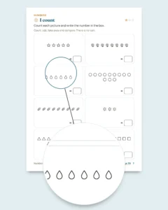 My vacation workbook — numbers, logic, journal and nature, ages 6-9 (printable PDF and tablet version)