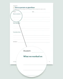 Private Lessons Tracker — workbook for students, lessons and payments + printable PDF notebook (Excel, Google Sheets and LibreOffice)