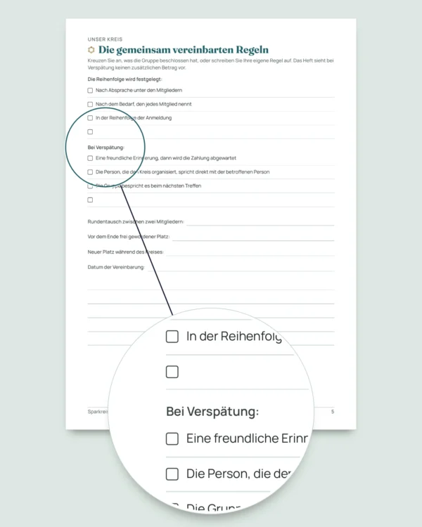 Sparkreis — das Register Ihres Kreises unter Vertrauten: Tabelle und PDF-Heft (kompatibel mit Excel, Google Sheets und LibreOffice)