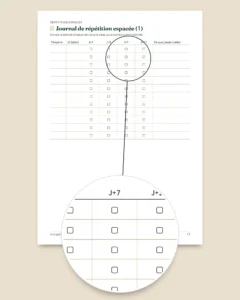 Planning de révisions d'examens — rétroplanning, répétition espacée et fiches à remplir (PDF non daté)