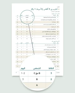 التنظيف الكبير قبل رمضان والعيد — خطة 4 أسابيع وتوزيع عادل للمهام بين 2 و6 أشخاص (PDF للطباعة)