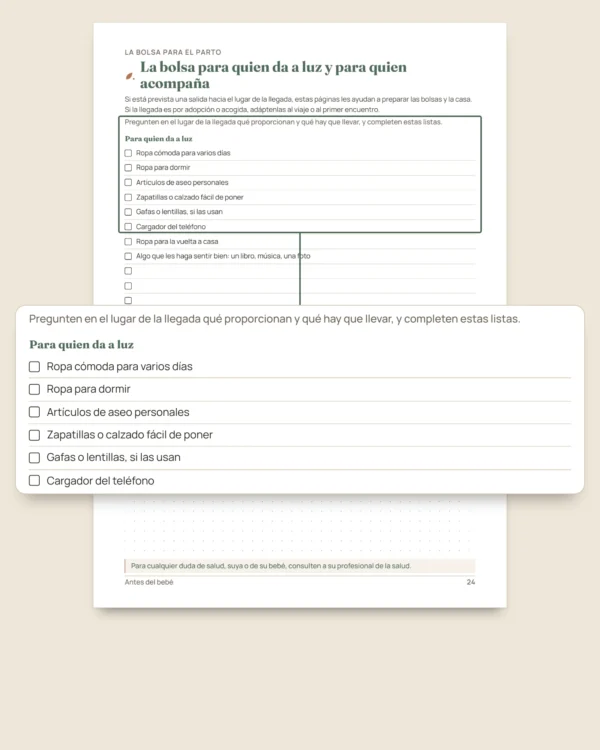 Antes del bebé — cuaderno para la llegada en PDF y hoja de cálculo de presupuesto, sea cual sea su tradición