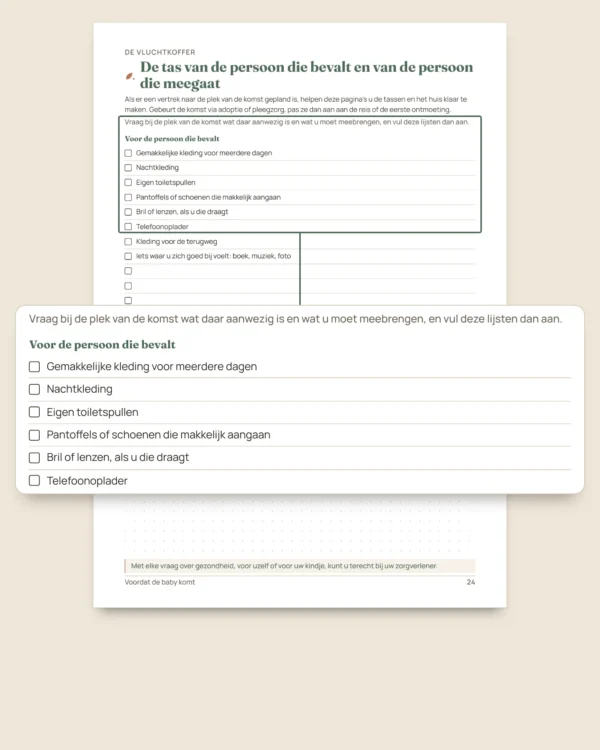 Voordat de baby komt — printbaar boekje voor de komst en budgetrekenblad, welke traditie u ook volgt