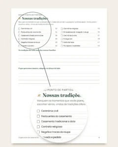 Organizador de casamento — planner em PDF e planilha de orçamento, qualquer que seja a sua tradição