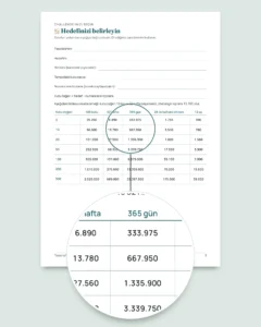 Tasarruf Challenge'ı — işaretlemeli PDF defter ve hesabı yapan tablo, kendi para biriminizde (Excel, Google Sheets ve LibreOffice ile uyumlu)