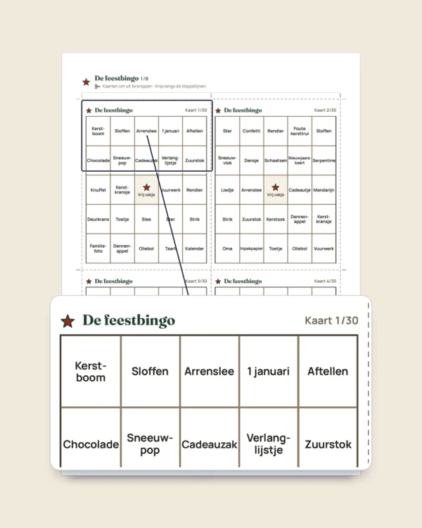 Feestspellen voor het hele gezin — 12 spellen om te printen voor kerst en oud en nieuw