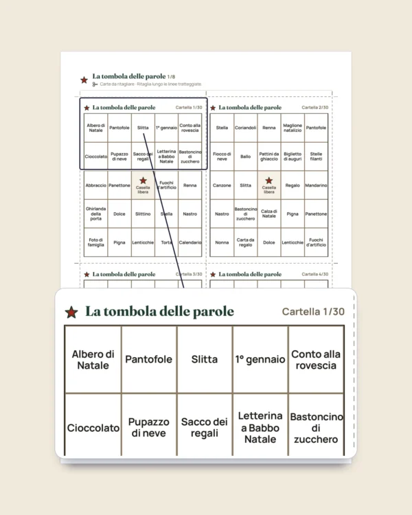Giochi delle feste in famiglia — 12 giochi da stampare per Natale e Capodanno
