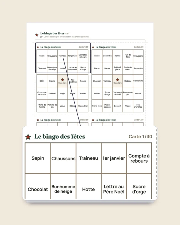Jeux de fête en famille — 12 jeux à imprimer pour Noël et le Nouvel An