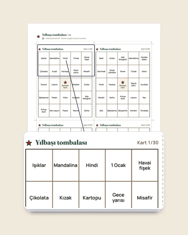 Yılbaşı için aile oyunları — Yazdırılabilir 12 yılbaşı oyunu