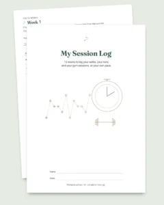 My Session Log — 12-week journal for walking, running and gym sessions, printable PDF