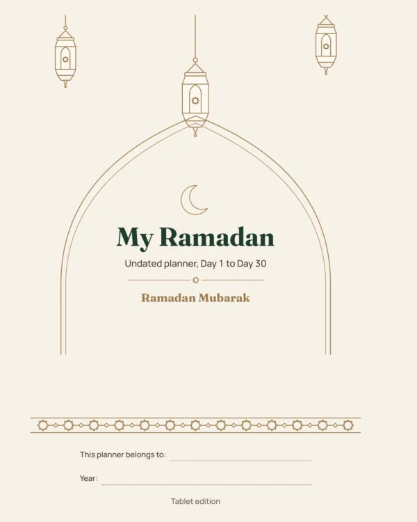 My Ramadan — Undated 30-Day Planner