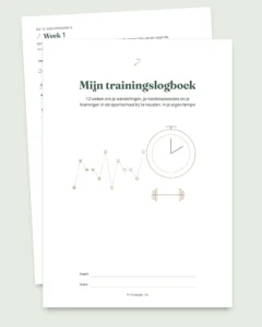 Mijn trainingslogboek — trainingsdagboek voor 12 weken (wandelen, hardlopen, sportschool), pdf om uit te printen