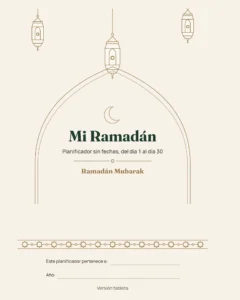 Mi Ramadán — Planificador sin fechas, 30 días