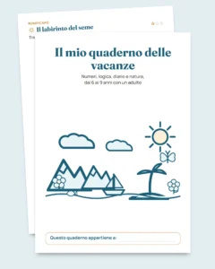 Il mio quaderno delle vacanze — numeri, logica, diario e natura, 6-9 anni (PDF da stampare e versione per tablet)
