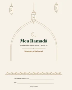Meu Ramadã — Planner sem datas, 30 dias