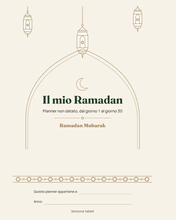 Il mio Ramadan — Planner non datato, 30 giorni