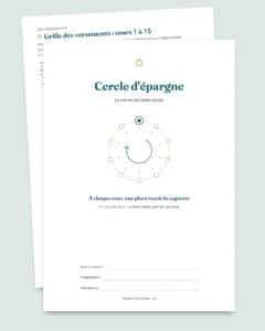 Cercle d'épargne — le registre de votre tontine entre proches : classeur et carnet PDF (compatible Excel, Google Sheets et LibreOffice)